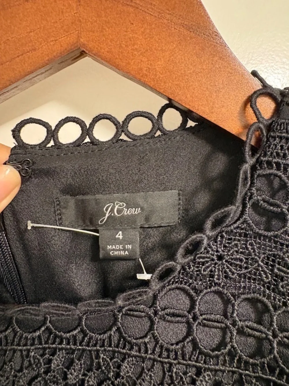 J.Crew Cap-Sleeve Ruffle Dress in Mixed Lace
